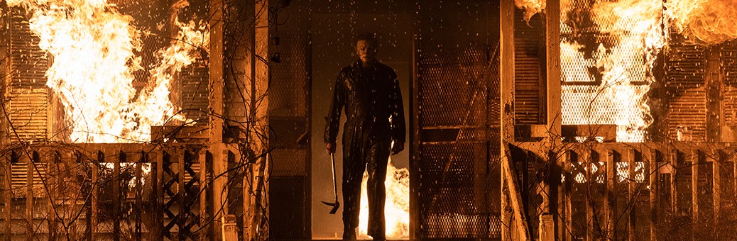 Michael Myers (aka The Shape) in Halloween Kills, directed by David Gordon Green
